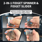 Fidget Toys Adultos, 2 en 1 metal Fidget Spinner & Fidget Slider