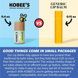 Kobeesco Fruit Flavors 4 unidades, bálsamo labial, hidratante labia...