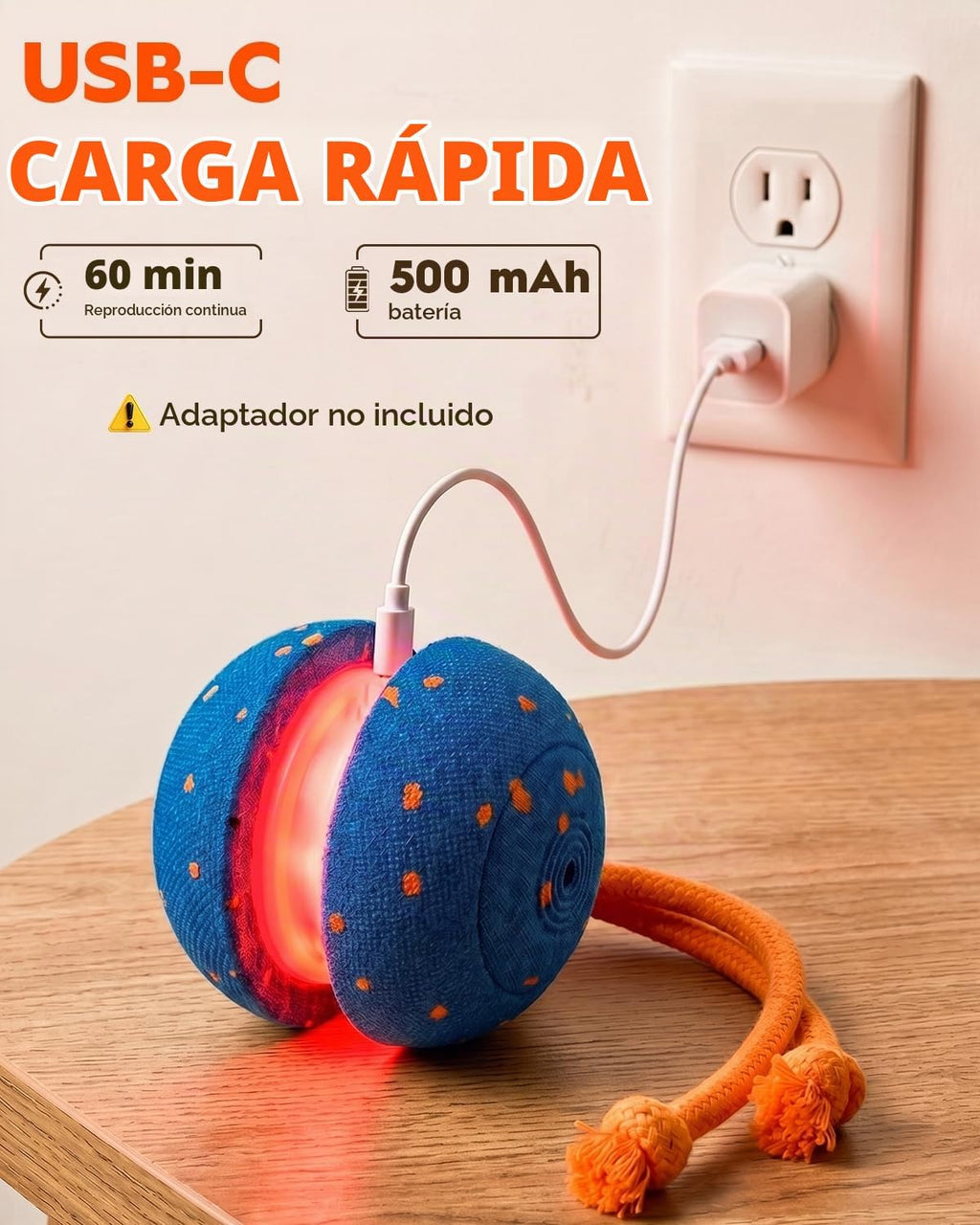 Juguetes interactivos para perros, bola automática de movimiento