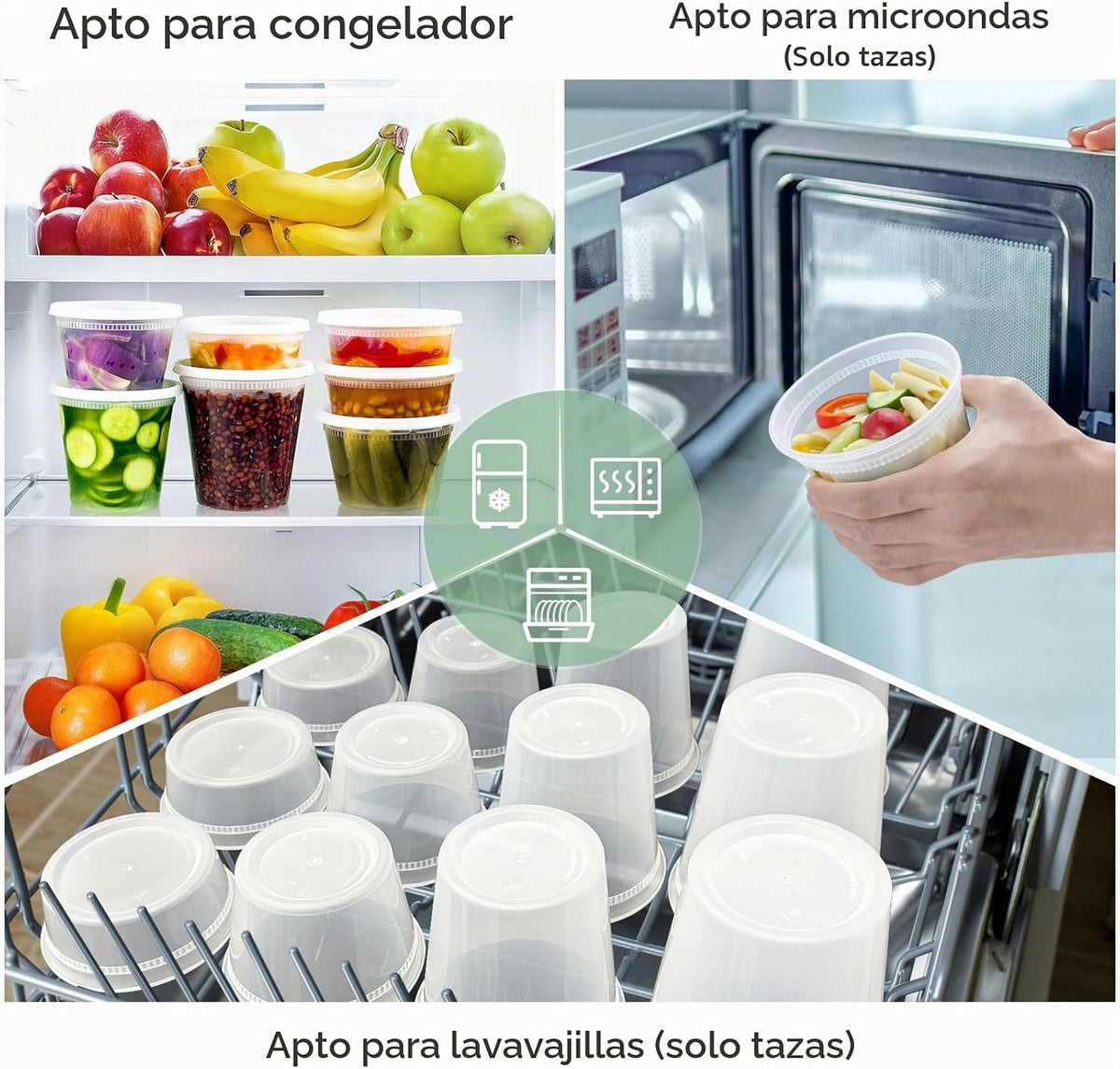 Dealusy 50 Set 16 oz Contenedores de deli con tapas