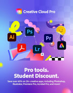 Adobe Creative Cloud Pro STE | Student & Teacher Edition | 20+ creative apps plus 100GB Storage |12-Month Subscription | PC/Mac