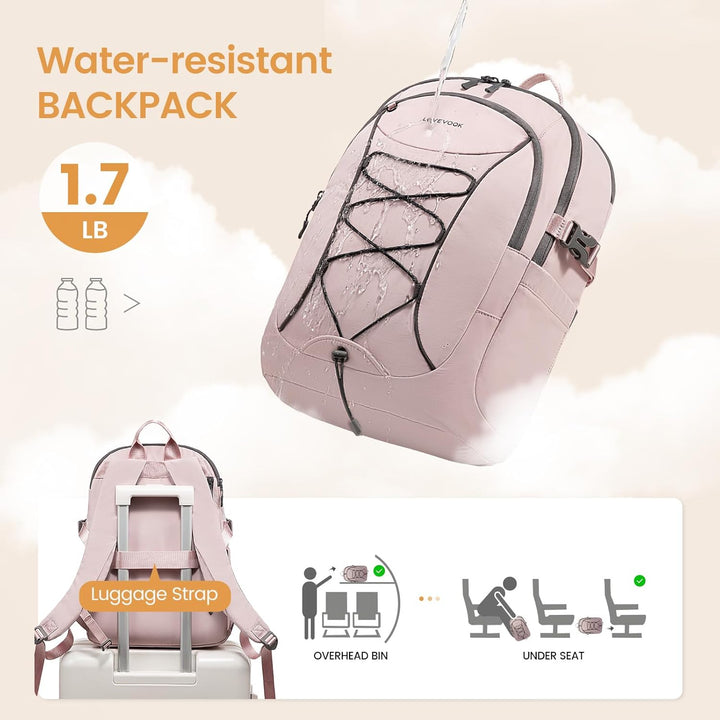 LOVEVOOK Mochila para hombre con bolsillo gigante para vaso, mochil...