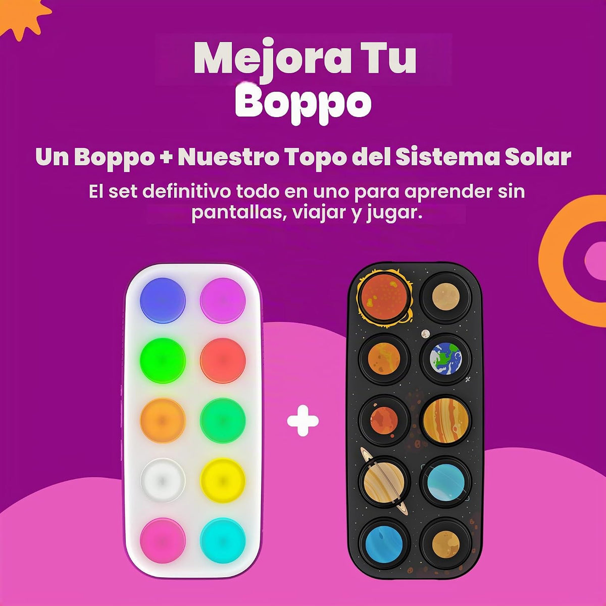 Boppo Tableta de aprendizaje sin pantalla y nuestro paquete Toppo del