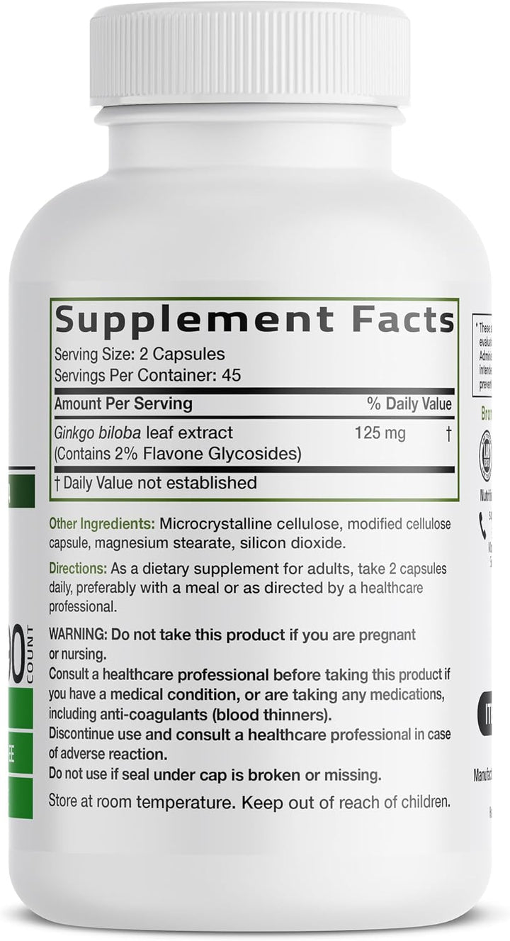 Bronson Ginkgo Biloba Extra Strength Apoya la función cerebral y la...