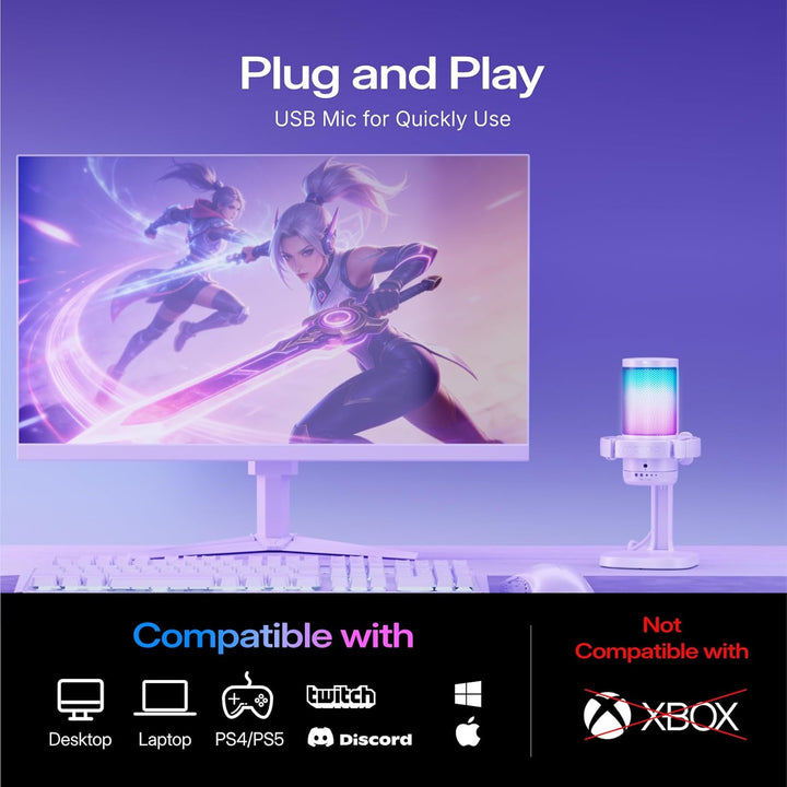 MAONO Micrófono Gaming para PC con Cancelación de Ruido, Micrófono...