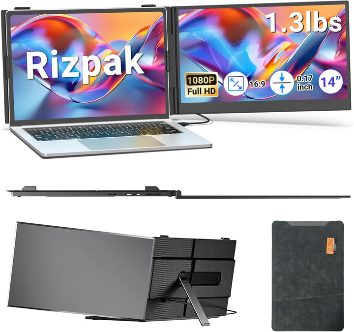 Rizpak Extensor de pantalla para laptop, monitor portátil FHD 1080P...