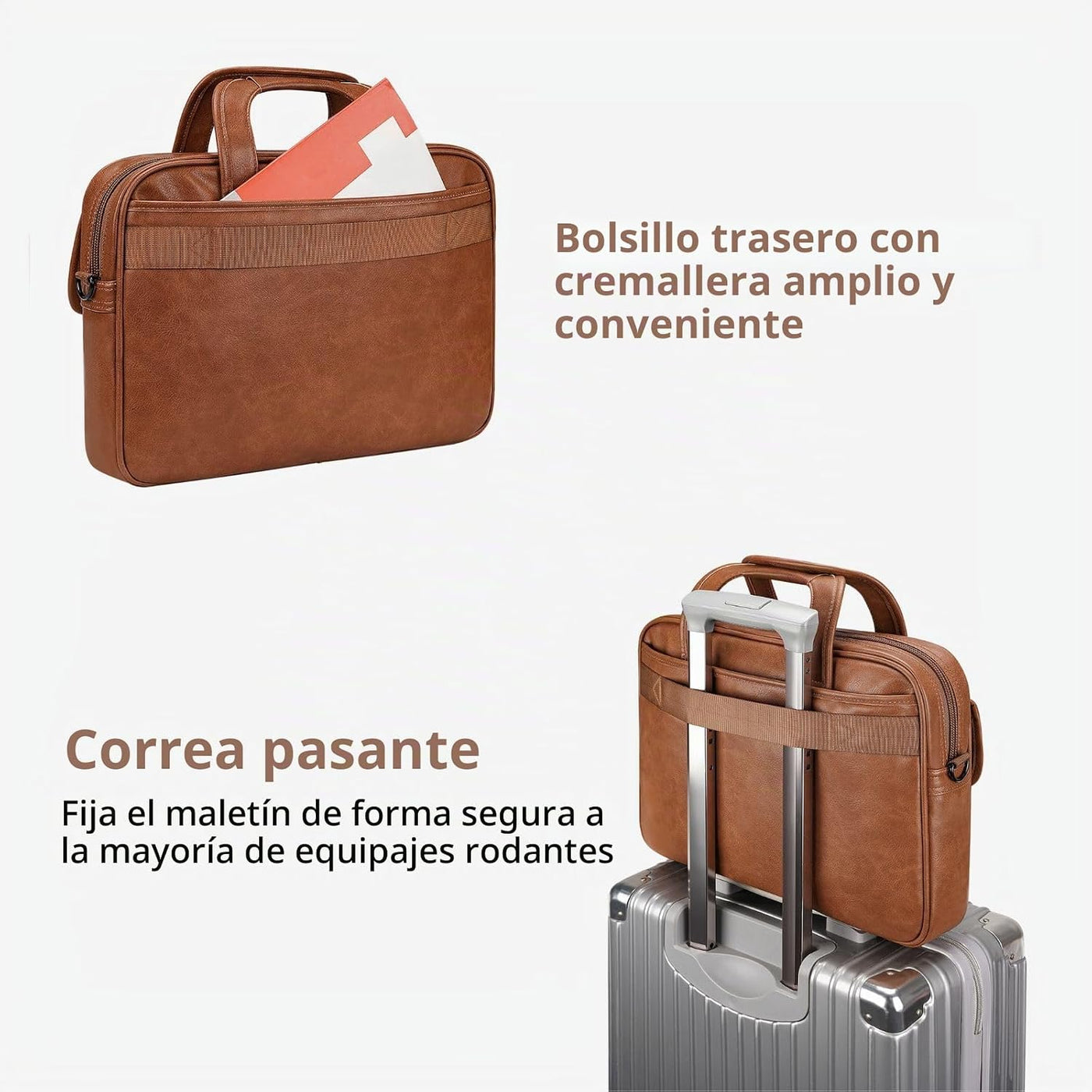 Taygeer Bolsa de cuero para laptop para hombre, maletín de negocios...