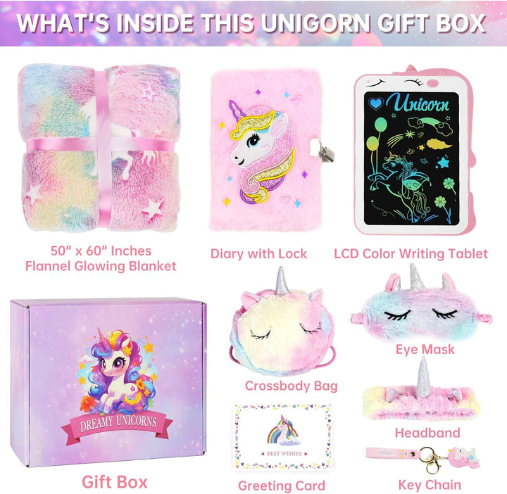 Jenria Regalos de unicornio para niñas, juguetes para niñas de 6 a...