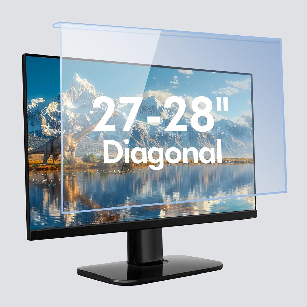 Filtro de luz azul de 27 a 28 pulgadas para monitor de computadora, pantalla de computadora, panel bloqueador de luz azul (24.8 x 14.6 pulgadas) para monitor de computadora de escritorio LCD de pantalla ancha, pantalla HD, no antirreflejos