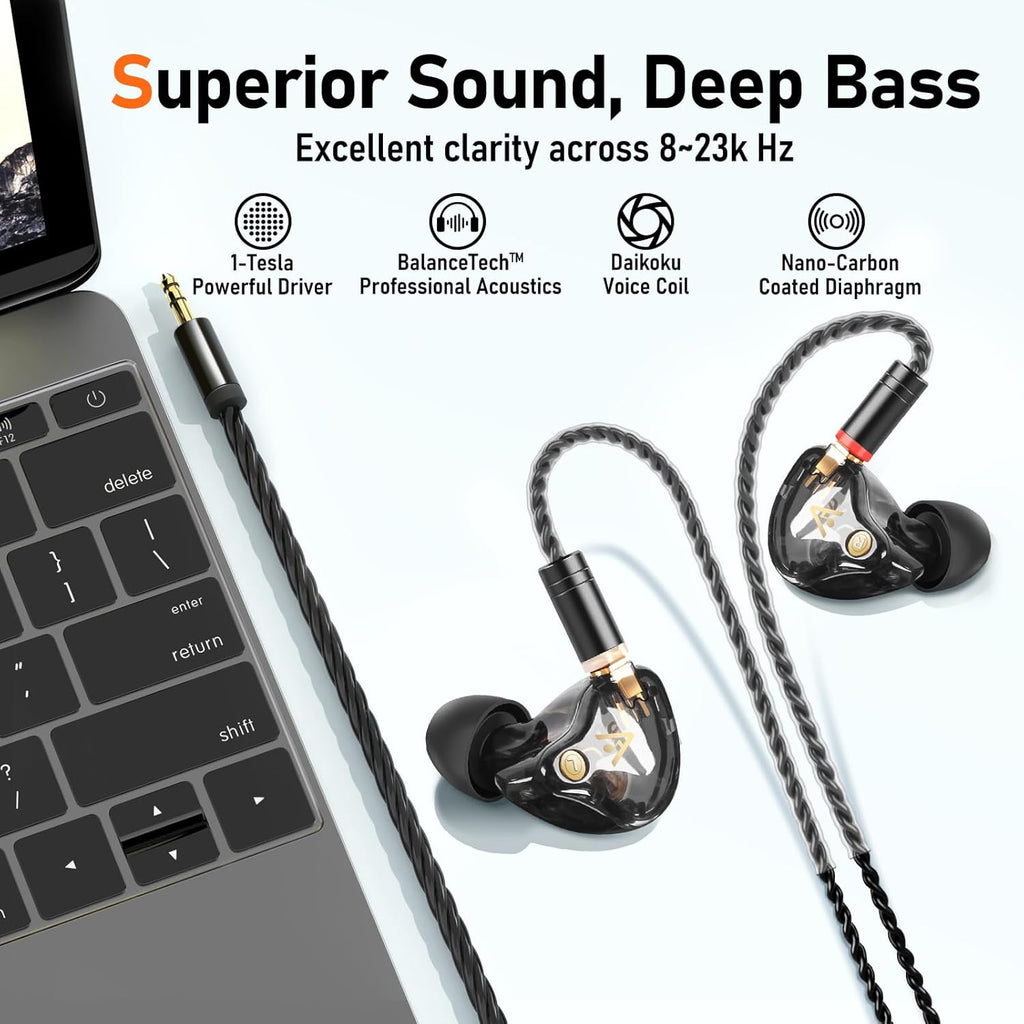 Vibes 202 - Auriculares con cable - Auriculares HiFi in Ear Monitor...