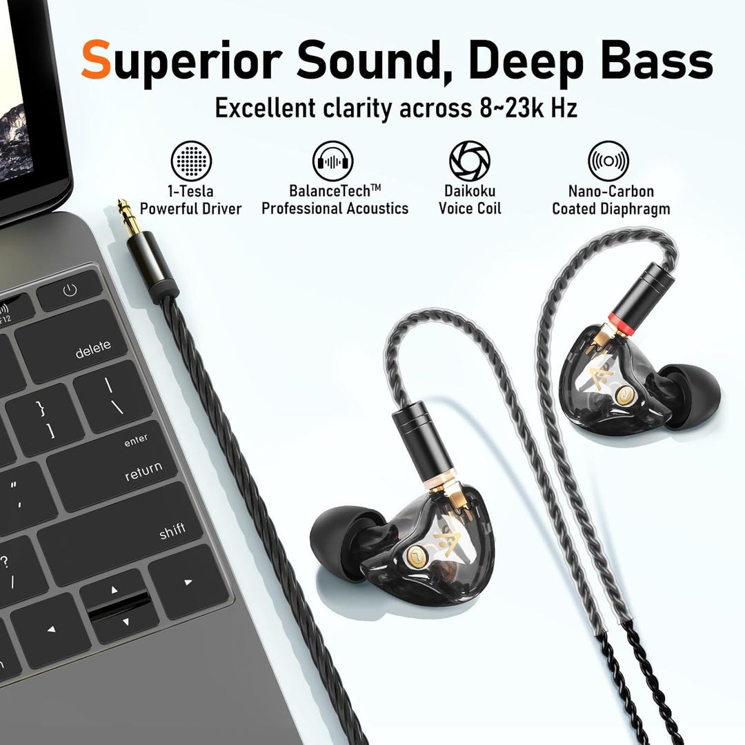 Vibes 202 - Auriculares con cable - Auriculares HiFi in Ear Monitor...