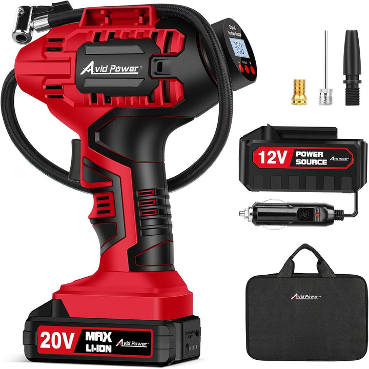 Avid Power Compresor de aire portátil para inflar neumáticos de aut...