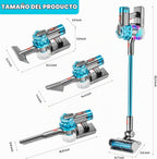 4-en-1 Kids Toy Vacuum Cleaner para Pretend Play (Cyan)