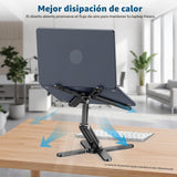 OMOTON LA10 - Soporte giratorio para portátil de 360°, plegable par...