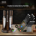 Juego de 14 cuchillos de cocina con bloque magnético, nuevo para 2026