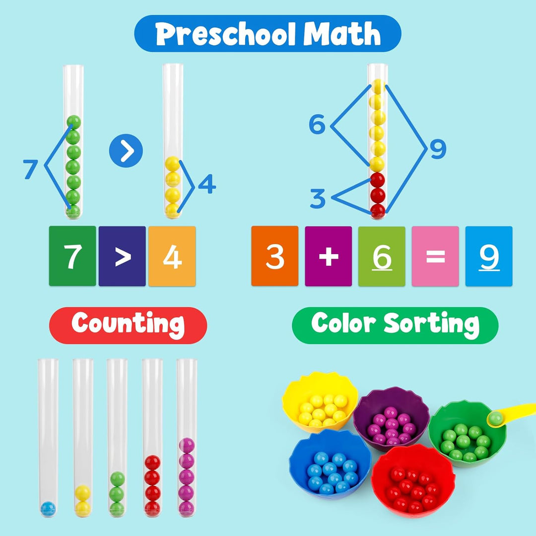 Aizweb Juguetes de conteo y clasificación de colores para niños peq...