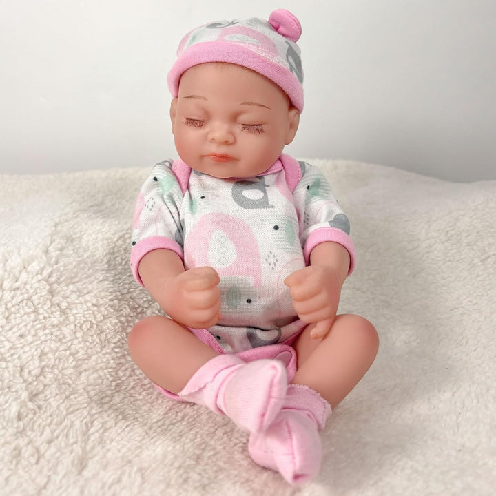 JRLCGYP Muñeca realista de bebé recién nacido durmiente de 10 pulga...