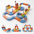 Let's Balieno Juego de tren eléctrico de 150 piezas, pista de carreras flexible 3D para niños de 3 a 8 años, tren motorizado que desafía la gravedad, juguete educativo de construcción STEM, regalo