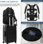 Mochila extra grande para hombres 55L, 18.4 pulgadas, mochila de viaje para portátil con puerto de carga USB, mochila de computadora de gran capacidad para vuelos de negocios, aprobada por TSA