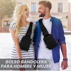 Bolsa cruzada antirrobo, bloqueo RFID, cierre de cremallera, tamaño pequeño