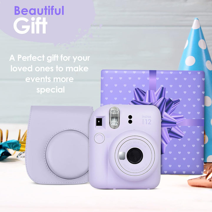 Cámara instantánea Fujifilm Instax Mini 12 color rosa flor y paquet...