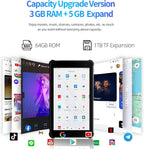 VASOUN Tablet Android 14 de 7 pulgadas, 8 GB de RAM (3 GB+5 GB expandir) 64 GB ROM
