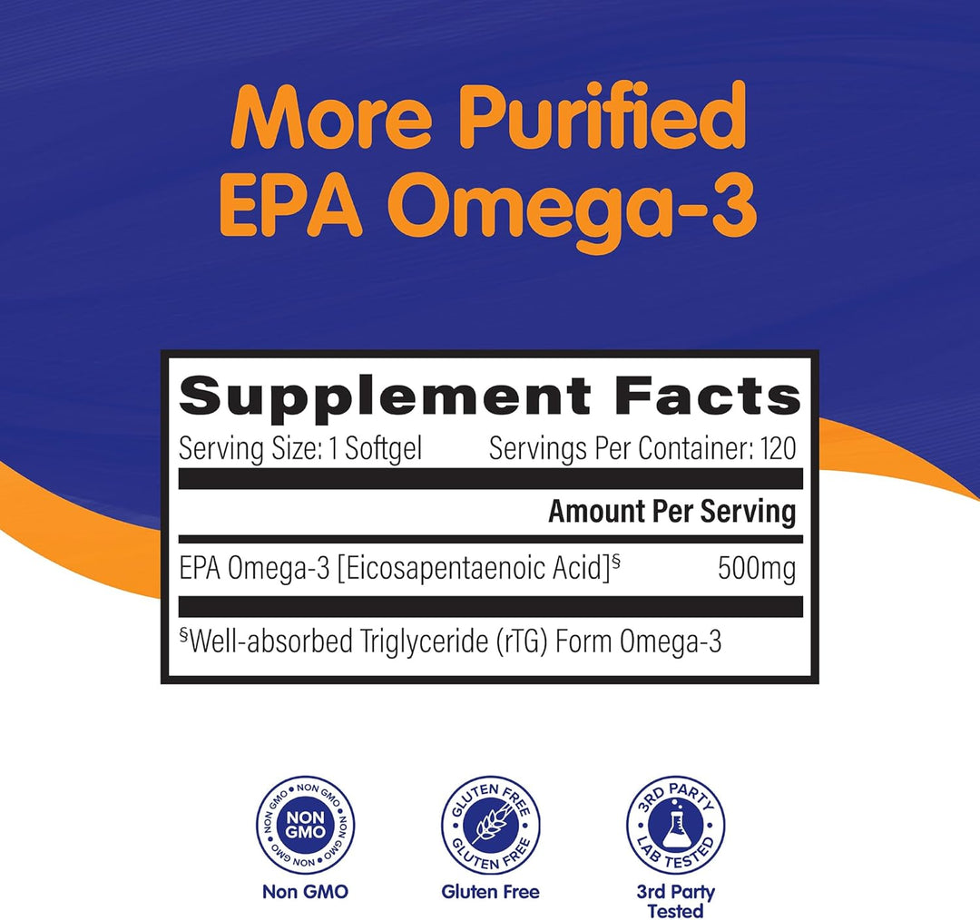 OmegaVia Aceite de pescado EPA 500 Omega-3 120 cápsulas