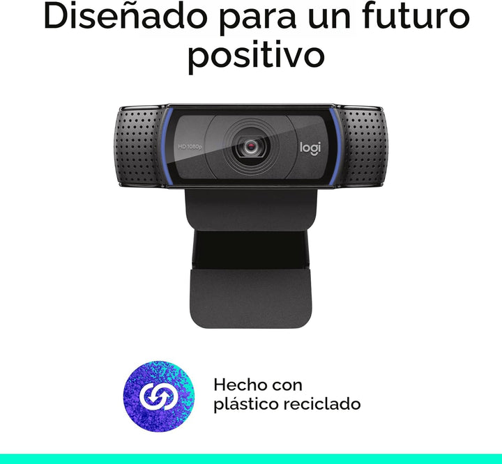 Logitech Cámara web C920x HD Pro para PC, video Full HD 1080p\/30fp...