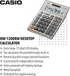 Casio Calculadora de escritorio empresarial DM-1200BM, costo/venta/margen