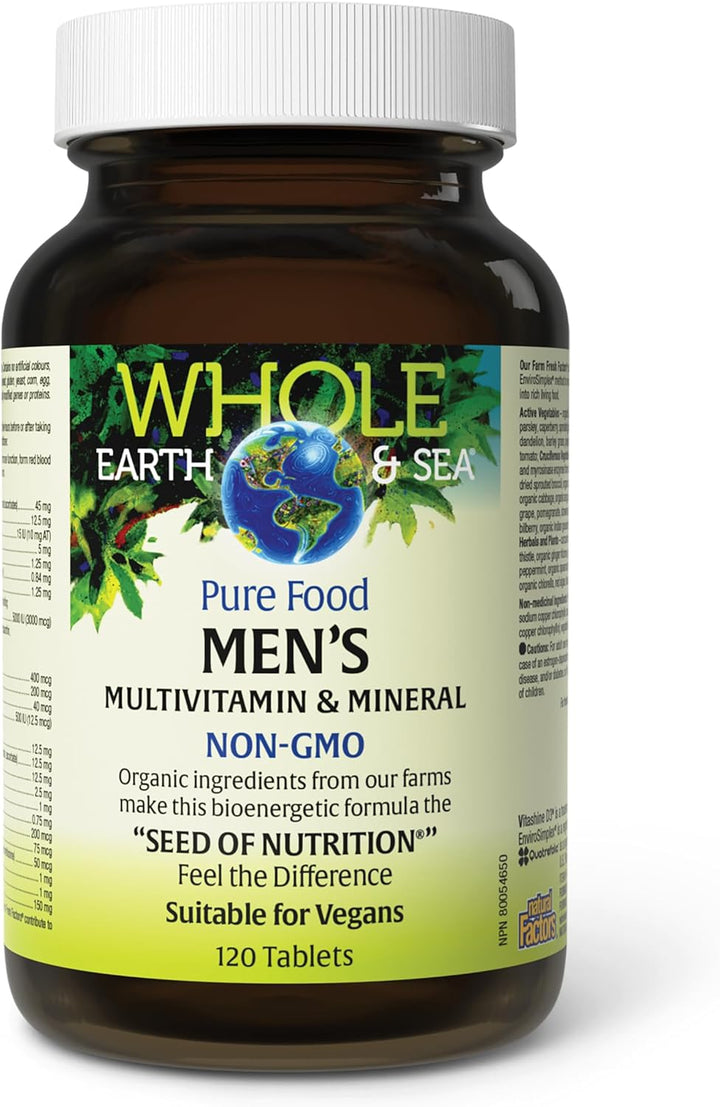 Natural Factors Whole Earth &amp; Sea Multivitamínico y mineral par...