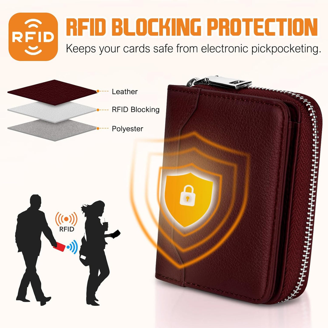 HUANLANG Billetera para hombre con bloqueo RFID, multitarjetero, bi...