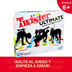 Hasbro Gaming Twister Ultimate: Tapete más grande, más puntos de colores, juego familiar de fiesta para niños de 6+ años; compatible con Alexa (exclusivo de Amazon)