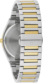 Reloj Bulova para Hombre Dress Classic de Cuarzo bicolor en Acero Inoxidable, Esfera con Patrón, 39 mm