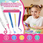 DreamyCandy Juego de 70 marcadores lavables para niños de 4 a 8 años, set de arte de unicornio para regalos