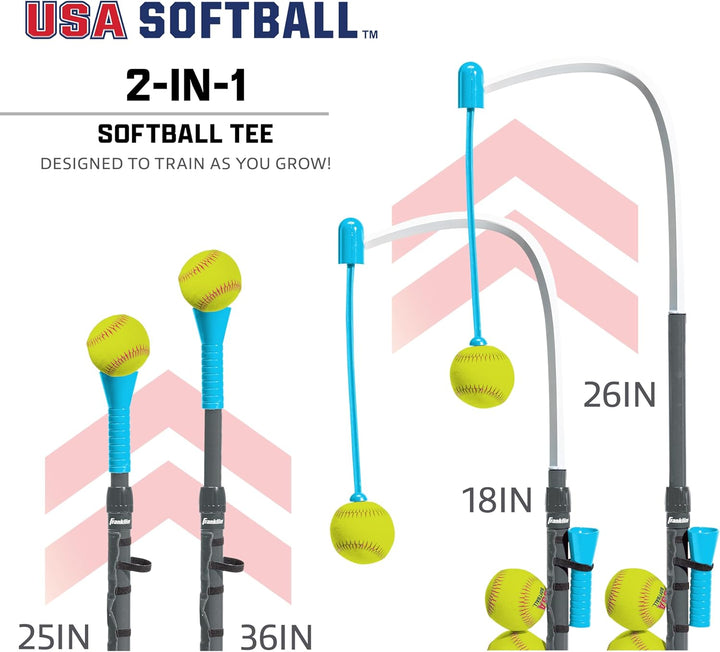 Franklin Sports Grow-with-Me - Soporte de bateo de béisbol para niñ...