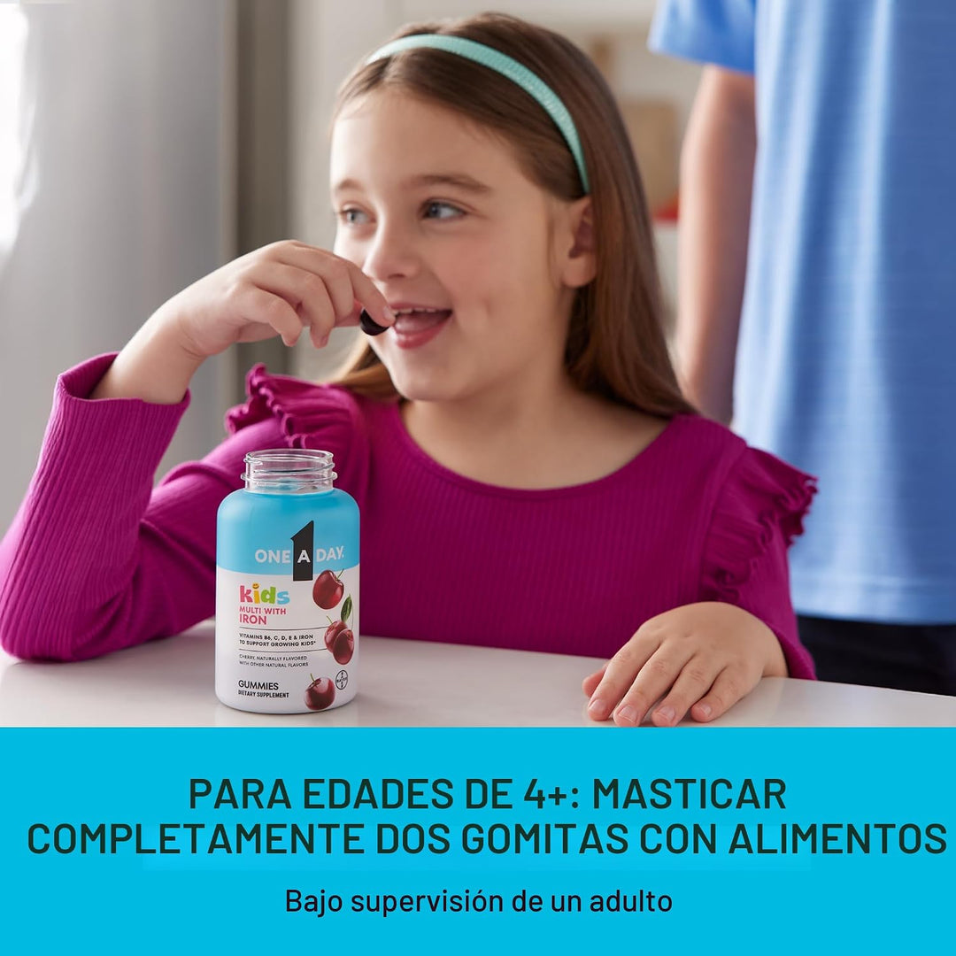 One A Day Multivitamínico para Niños con Hierro en Gomitas, Vitamin...