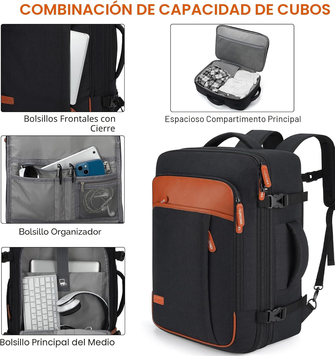 Lumesner Mochilas de viaje de mano, extra grandes de 40 litros apro...