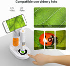 Microscopio digital MX1-AS para niños, 3.5X-1000X USB portátil