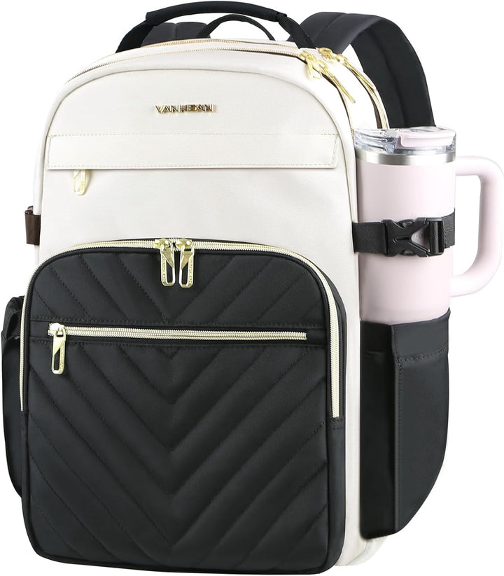 VANKEAN Mochila para laptop para mujer con bolsillo gigante para va...