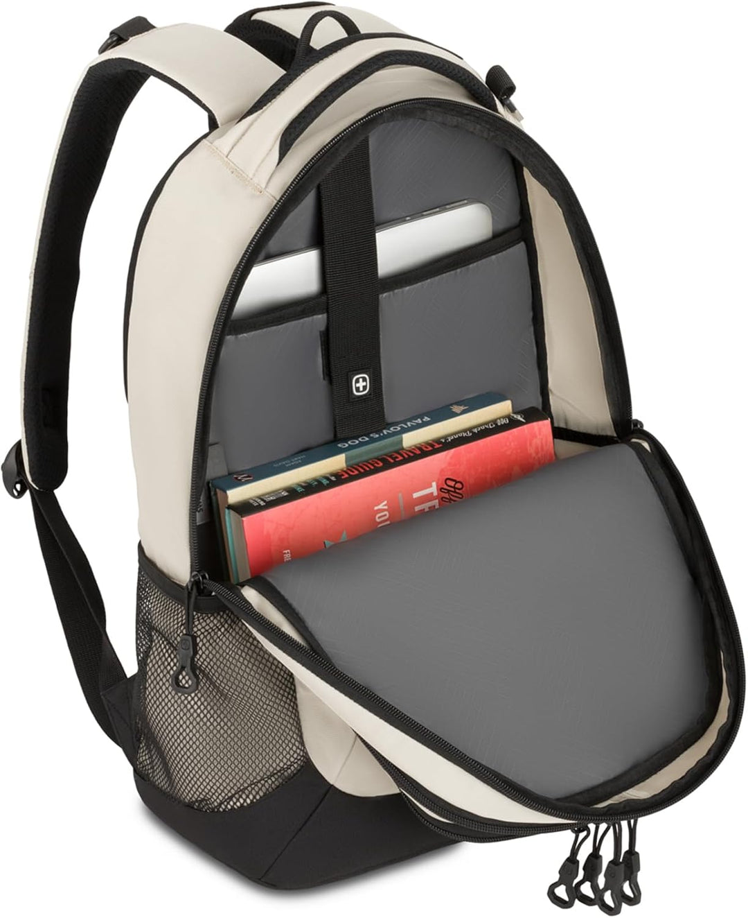 SwissGear - Mochila para laptop Cecil 5505, Crema\/Negro