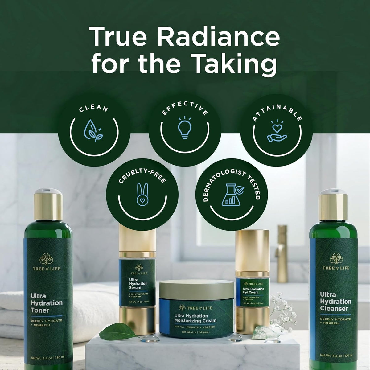 Tree of Life Beauty Ultimate Skin Care Set, reafirmante, hidratante...