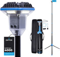 LightRanger 4000 - Luz de trabajo portátil de grado comercial de 4000 lúmenes, trípode telescópico LED recargable para exteriores, deportes, eventos, contratistas, cobertura de 100 pies, control