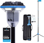 LightRanger 4000 - Luz de trabajo portátil de grado comercial de 4000 lúmenes, trípode telescópico LED recargable para exteriores, deportes, eventos, contratistas, cobertura de 100 pies, control