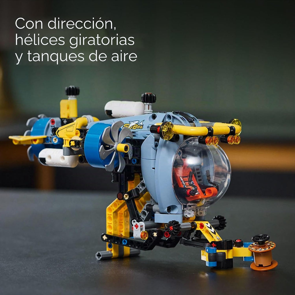 LEGO Technic Submarino de Investigación de Aguas Profundas - Juguete de Construcción para Niños, Niños y Niñas, a Partir de 9 Años - Idea de Regalo Creativa y Única para Cumpleaños - Hélices Movibles