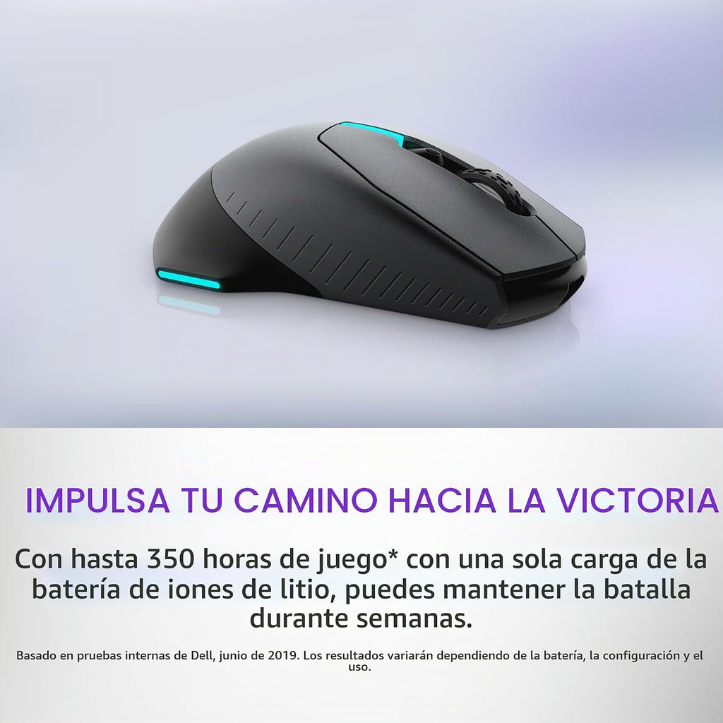 Alienware Ratón inalámbrico para juegos AW610M, 16000 DPI, 400 IPS