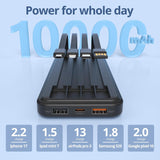 ZUOGGPET Cargador portátil con cables incorporados, banco de energí...