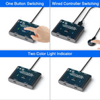 Interruptor USB C 2 en 1 Salida USB C Selector de conmutador para 2 computadoras portátiles comparte 1 dispositivo USB, transferencia de datos 4K @60Hz/10Gbps y carga PD de 100 W, control con cable y