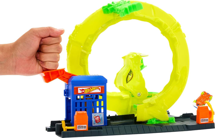 Hot Wheels Juego de Pista de Coche de Juguete Estación de
