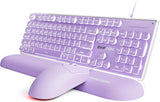 EWEADN GX710S Combo de teclado y mouse con cable con teclas de pudí...