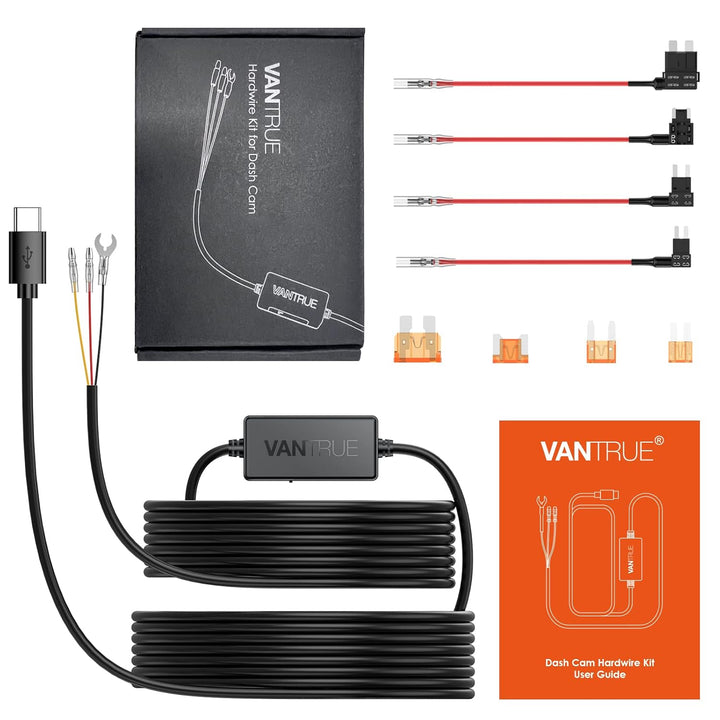 Kit de cable duro USB-C Vantrue de 115 pies con